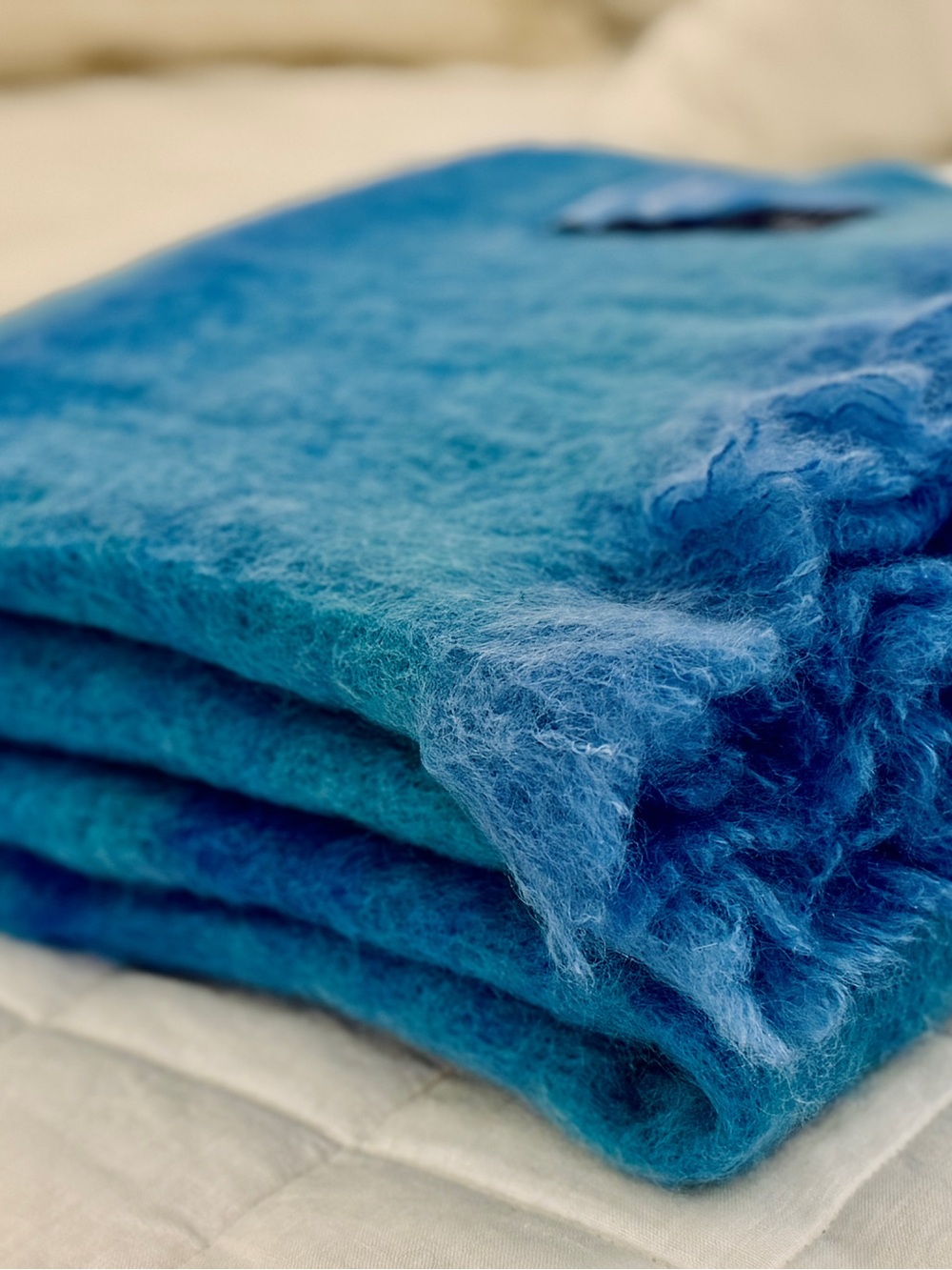 Foxford Wild Atlantic Blue Ombre Throw - Picture 10 of 10